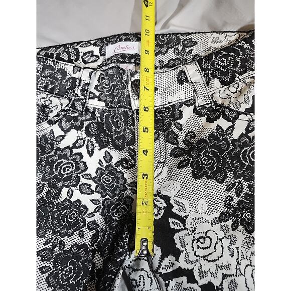 Candies Women's 3 Floral Pants Straight Cottage Core Low-Rise Country Coquette - Picture 5 of 8
